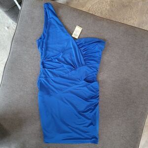 Arden B Royal Blue Sleeveless One sleeve dress Size Medium For Women's